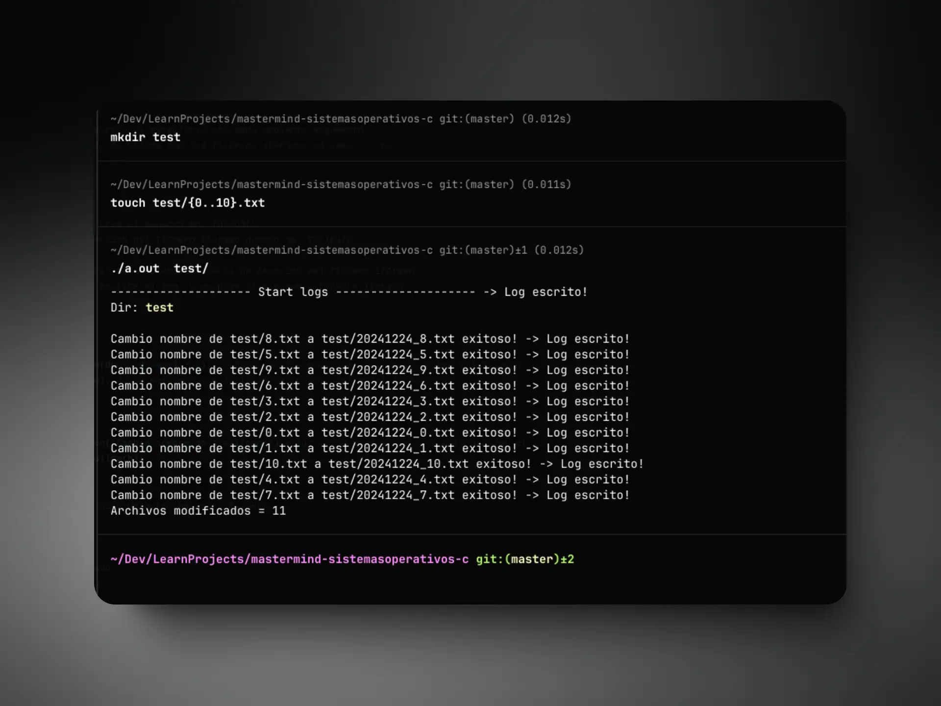 Final Project of Operating Systems in C